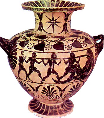 Oslepení Polyféma, hydriá z Caere, 530-510 př.n.l.