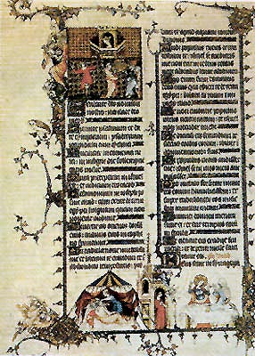 Iluminace z Monterameyského brevíře, 14.st.