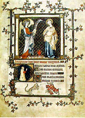 J. Pucelle, Zvěstováni Panny Marie, Kniha hodinek Jeanne de Savoie