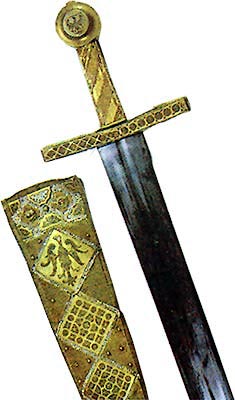 Korunovační meč římskoněmeckých císařů, 1220 (pochva z doby Karla IV.)