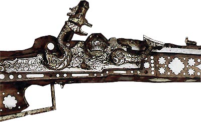 Křesadlový zámek pušky, 17. století