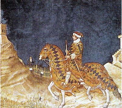 Simone Martini, Vojevůdce Guidoriccio da Fogliano, detail